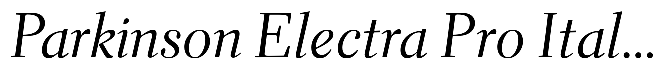 Parkinson Electra Pro Italic